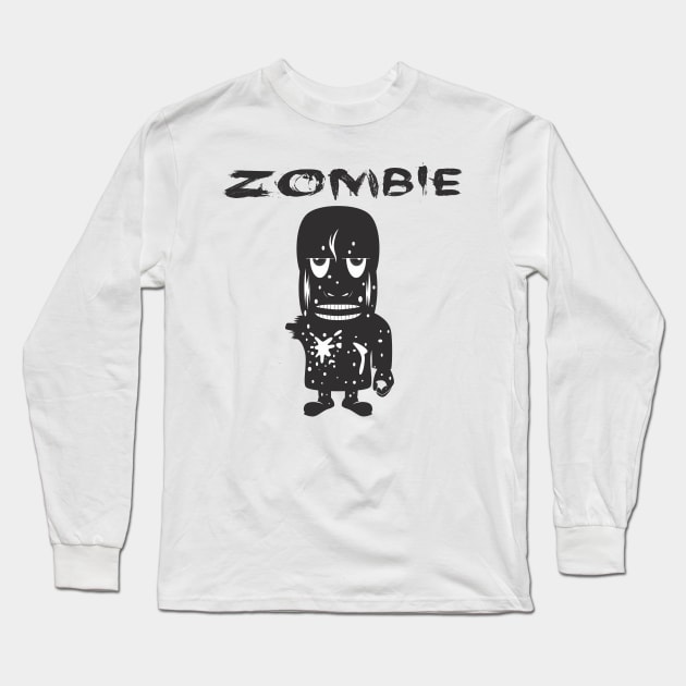 Zombie Long Sleeve T-Shirt by Silemhaf